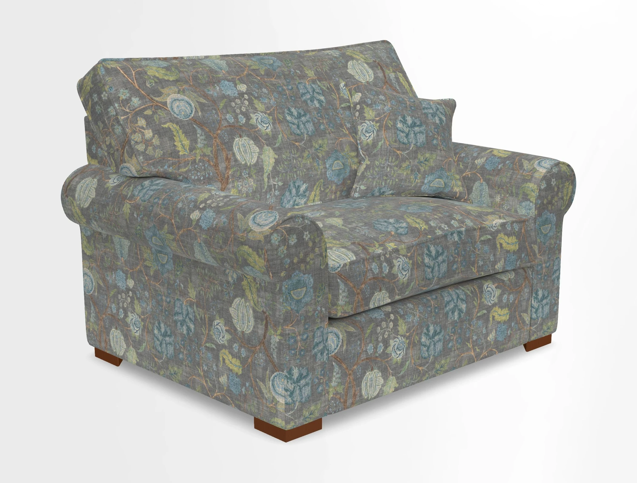 Upperton Snuggler Loose Cover in Two Tone Plain Biscuit - Loose cover option available
