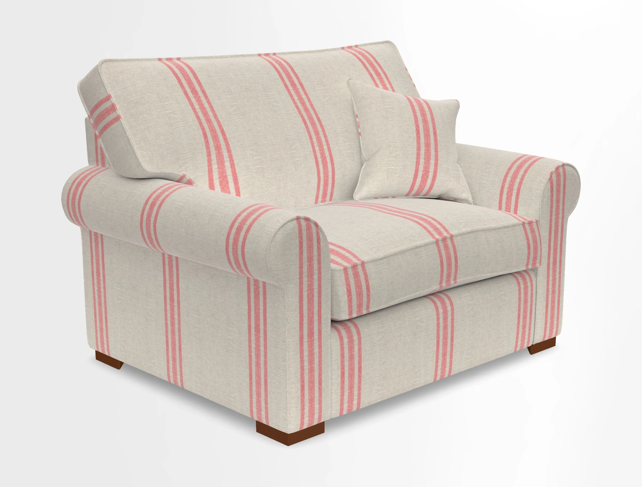 Upperton Snuggler Loose Cover in Two Tone Plain Biscuit - Loose cover option available