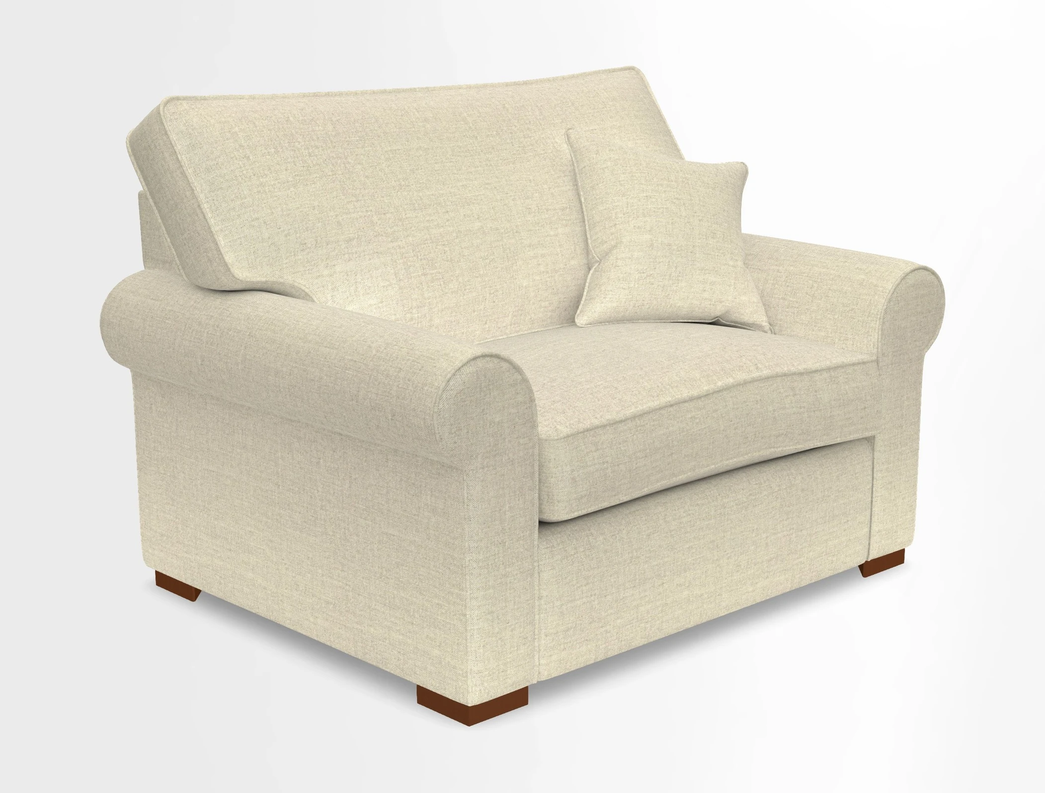 Upperton Snuggler Loose Cover in Two Tone Plain Biscuit - Loose cover option available