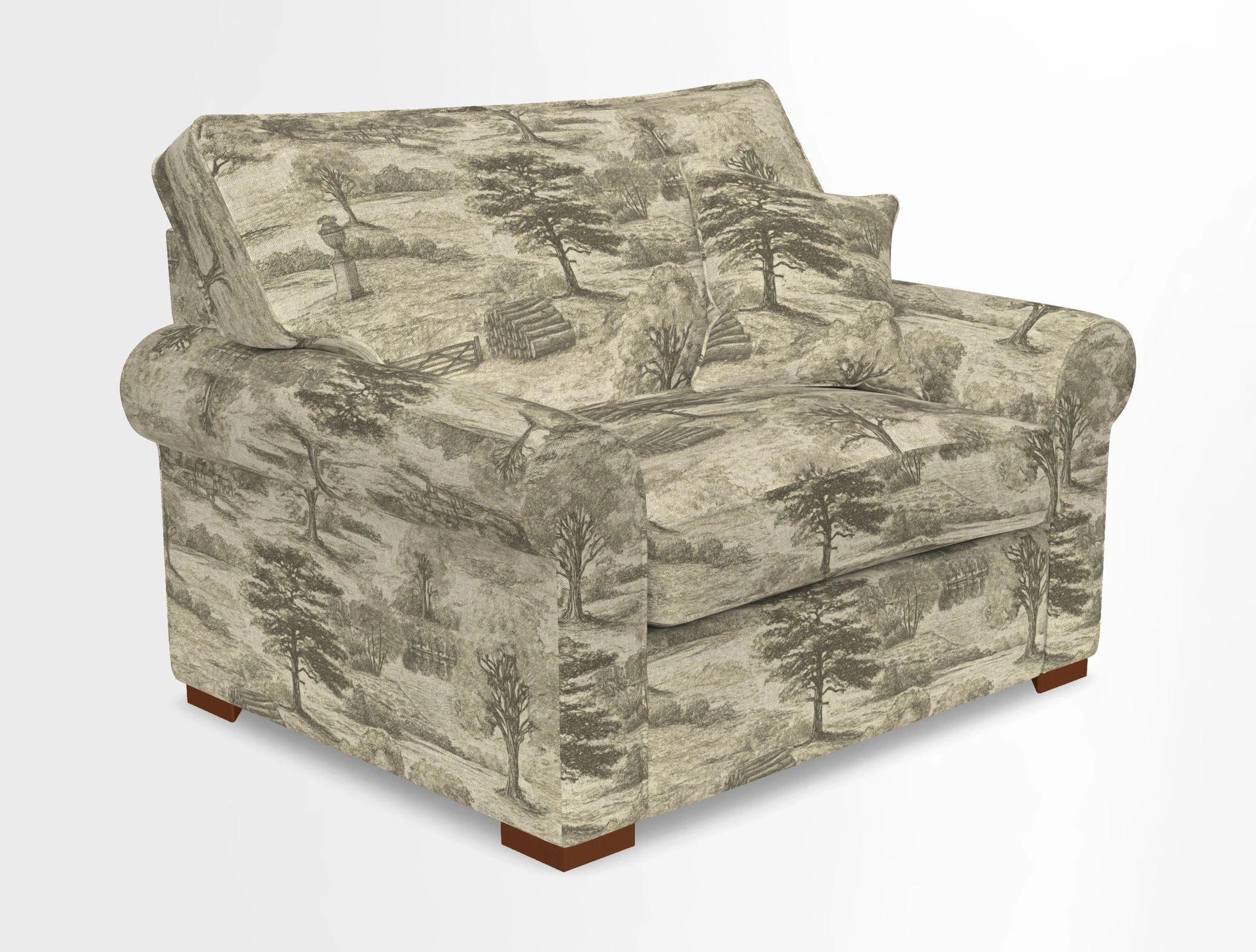Upperton Snuggler Loose Cover in Two Tone Plain Biscuit - Loose cover option available