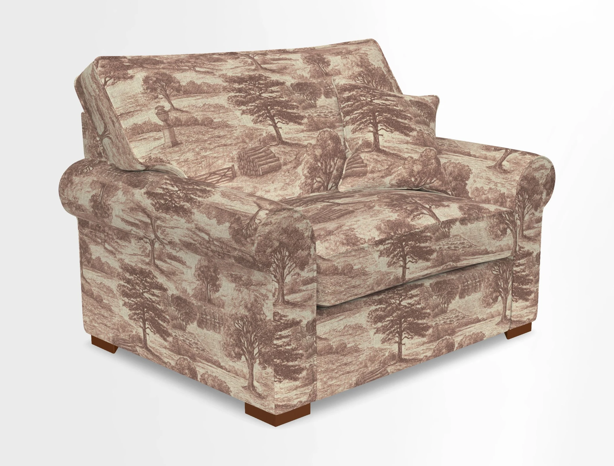 Upperton Snuggler Loose Cover in Two Tone Plain Biscuit - Loose cover option available