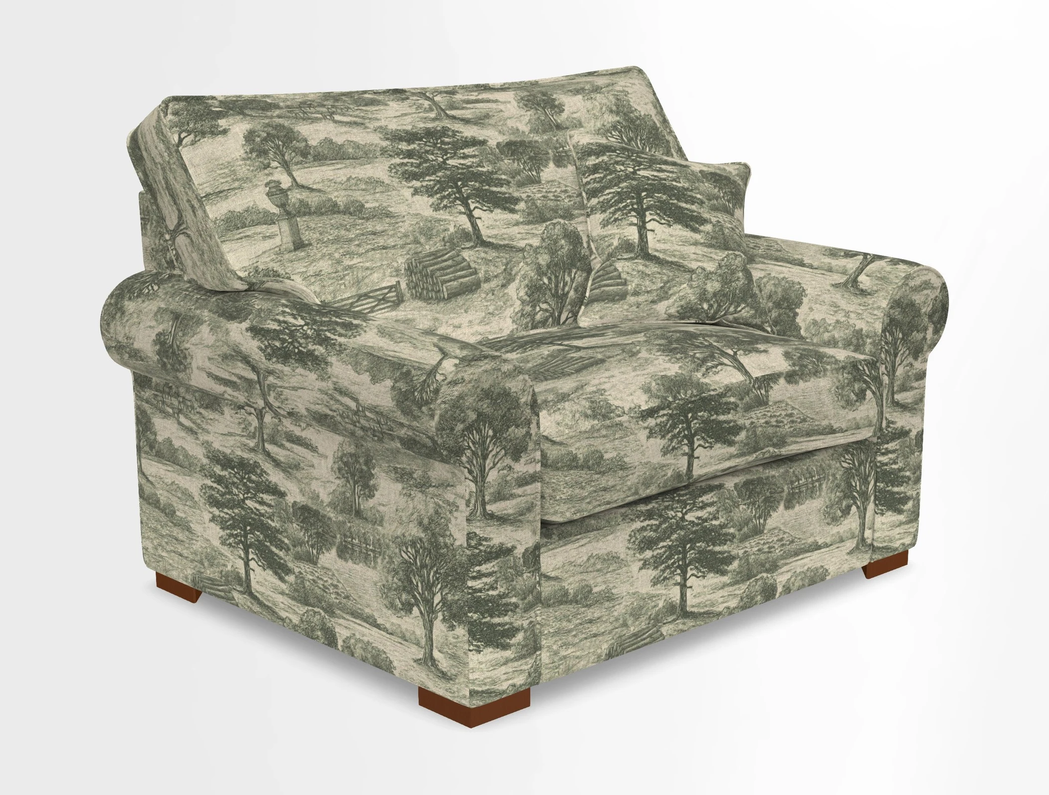 Upperton Snuggler Loose Cover in Two Tone Plain Biscuit - Loose cover option available