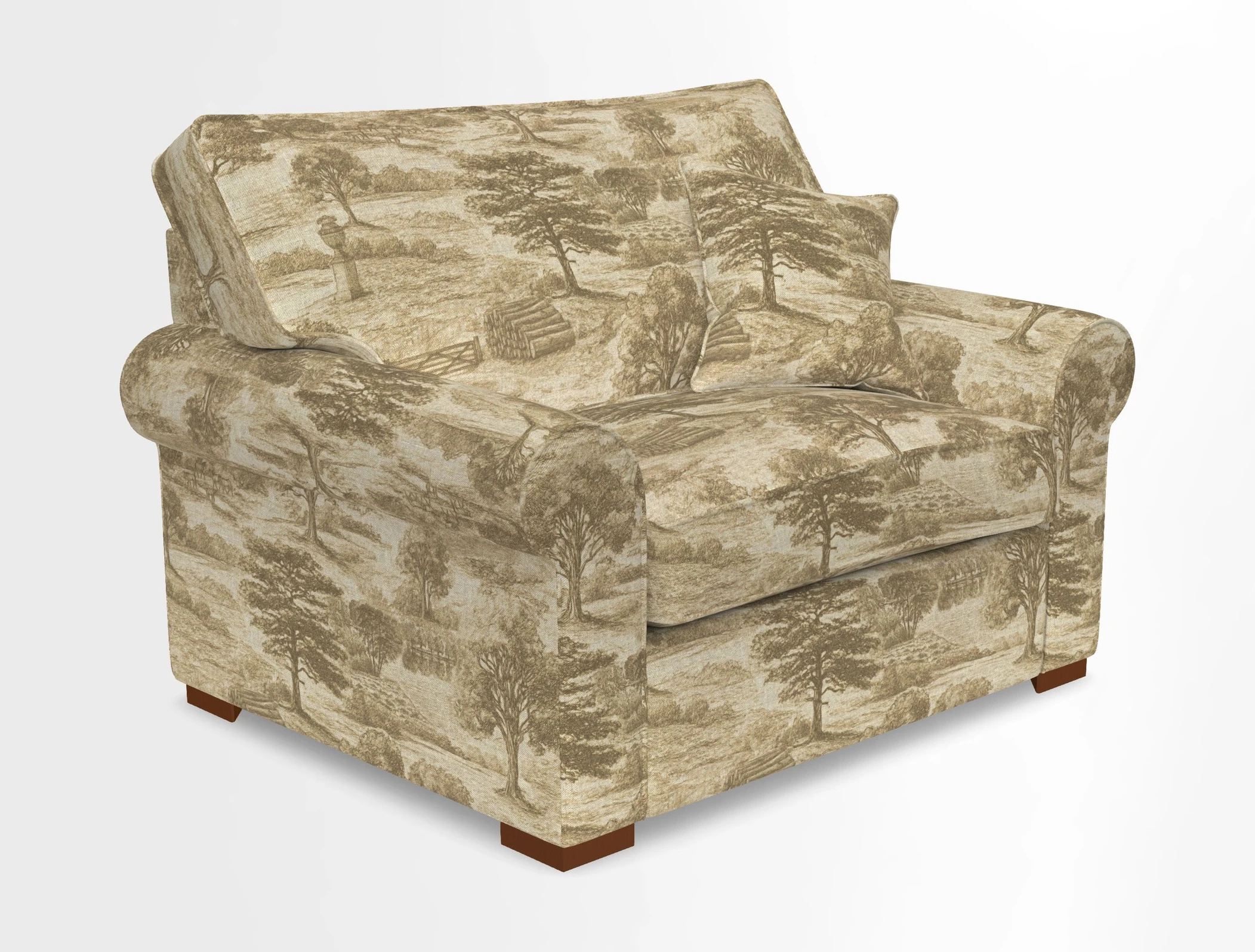 Upperton Snuggler Loose Cover in Two Tone Plain Biscuit - Loose cover option available