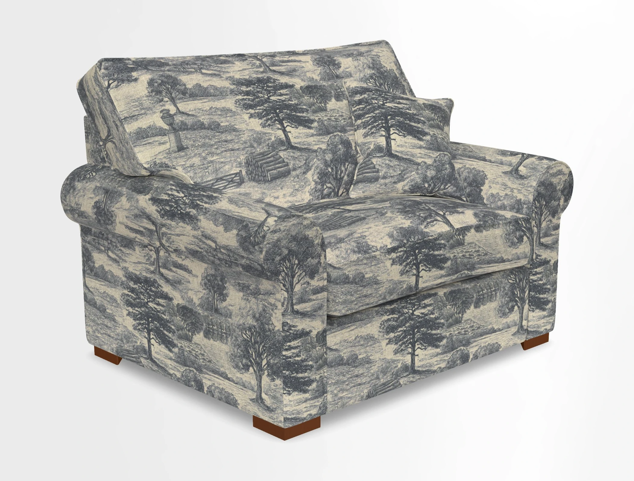 Upperton Snuggler Loose Cover in Two Tone Plain Biscuit - Loose cover option available