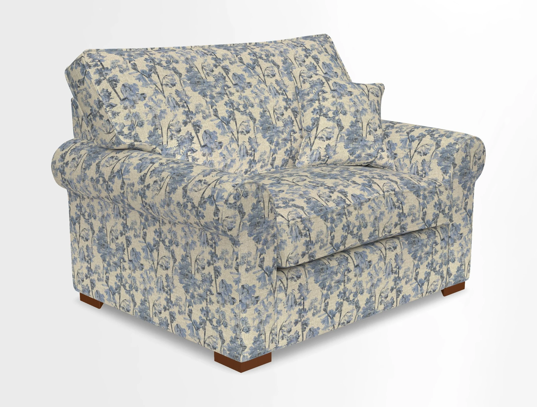 Upperton Snuggler Loose Cover in Two Tone Plain Biscuit - Loose cover option available