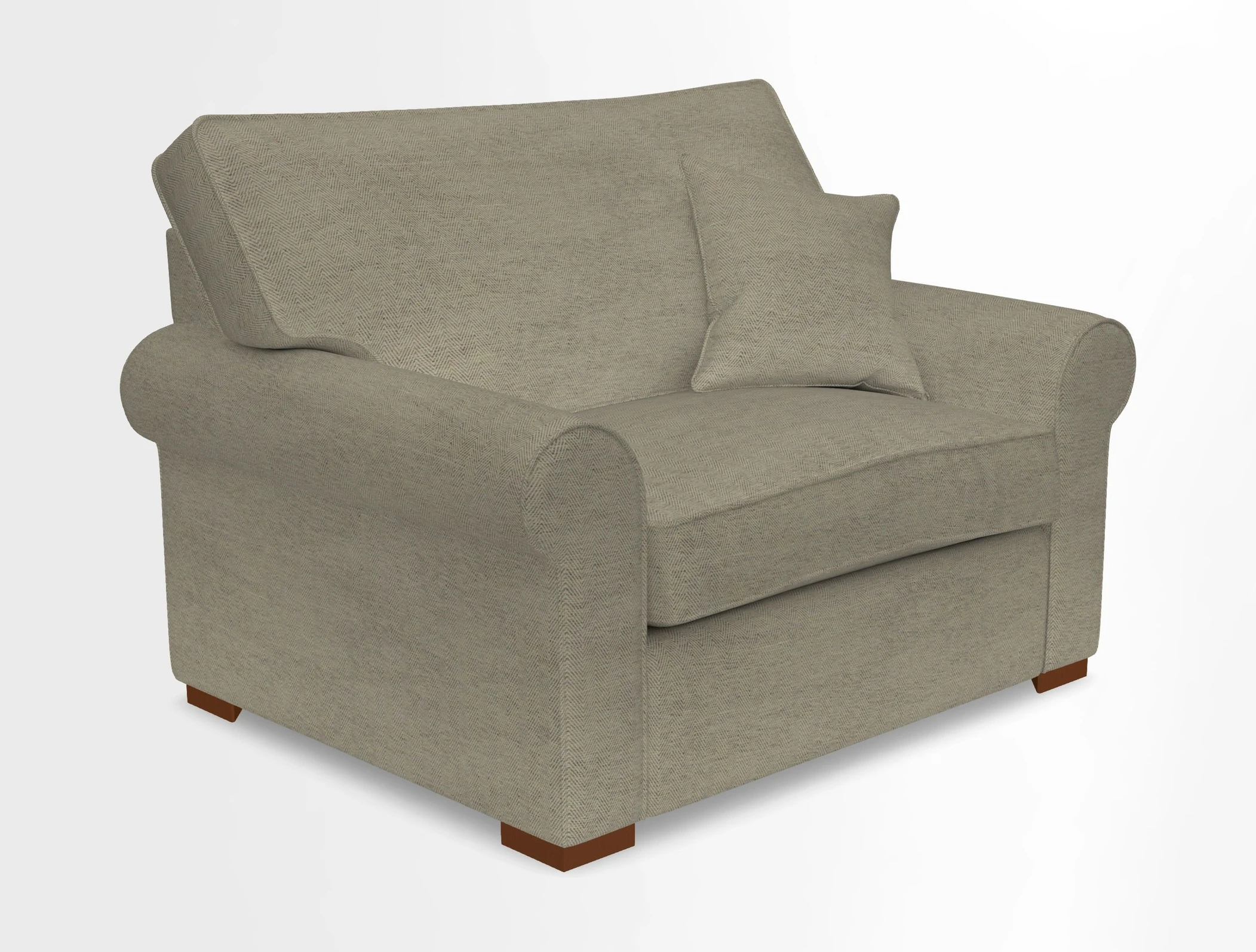Upperton Snuggler Loose Cover in Two Tone Plain Biscuit - Loose cover option available