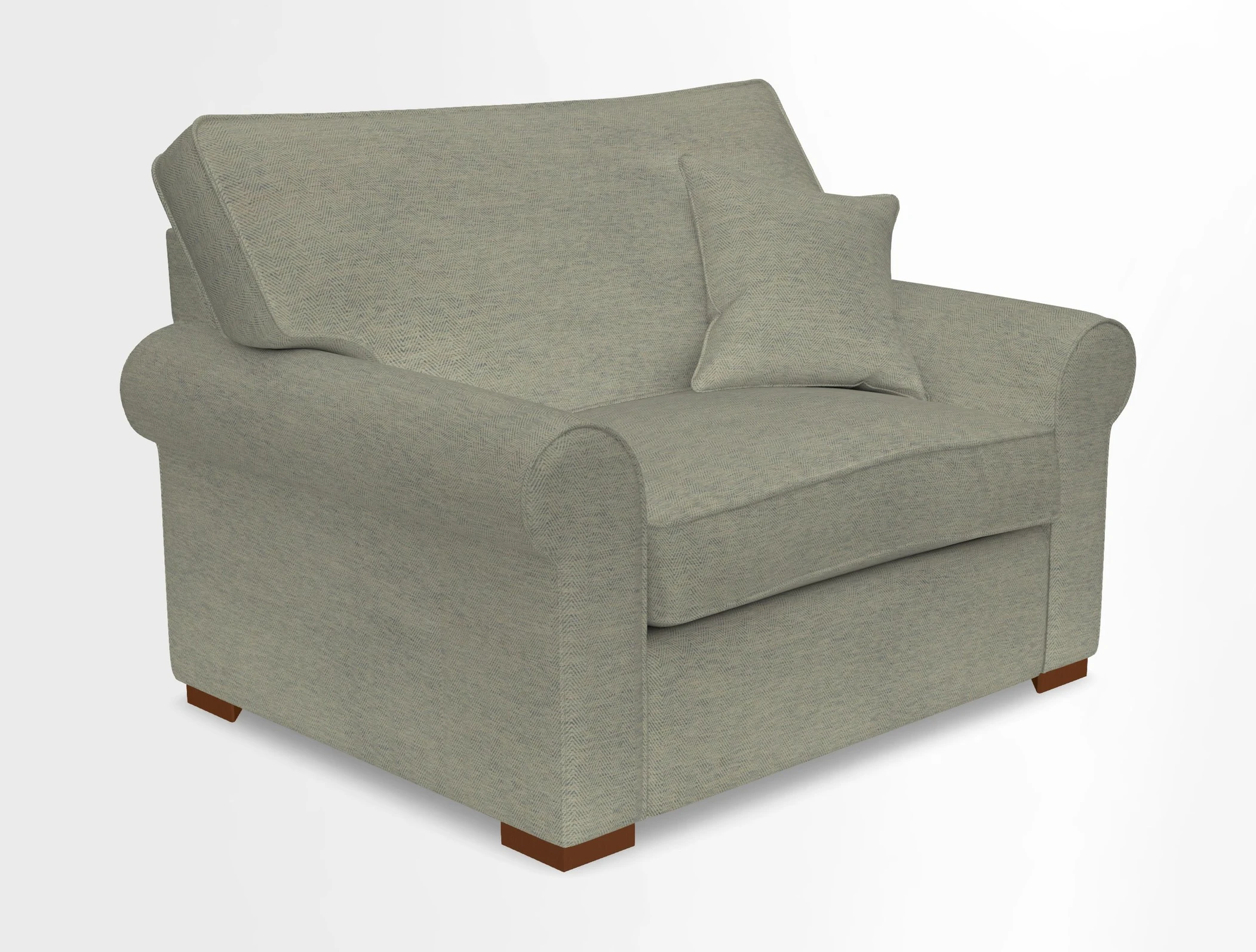 Upperton Snuggler Loose Cover in Two Tone Plain Biscuit - Loose cover option available