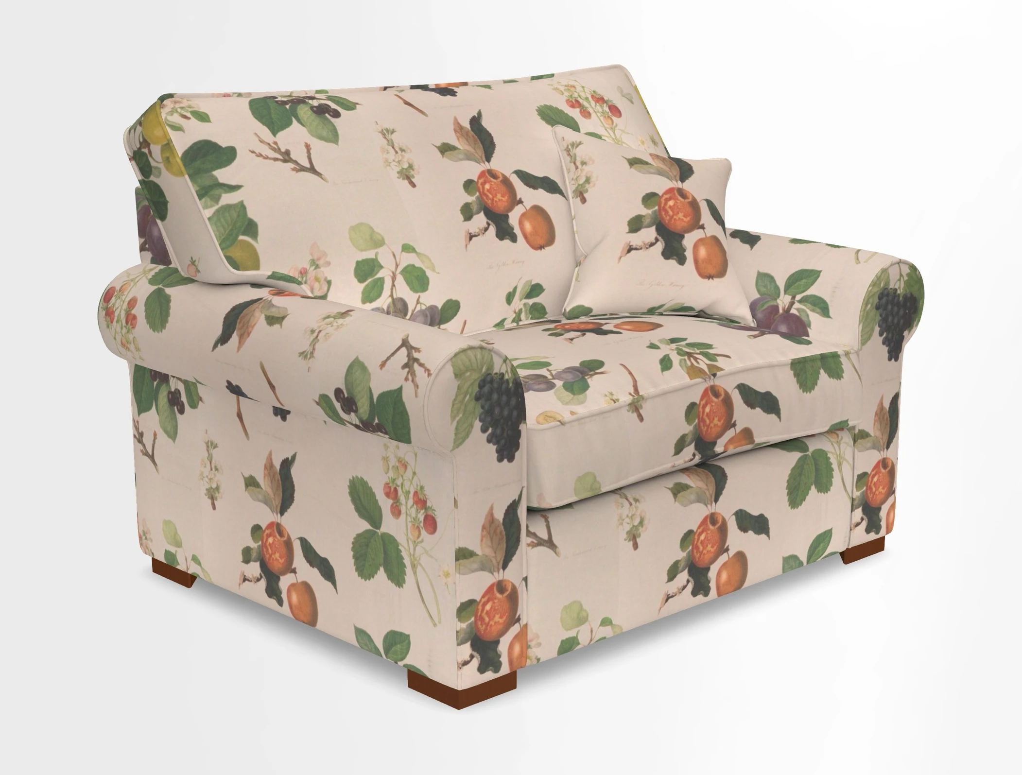 Upperton Snuggler Loose Cover in Two Tone Plain Biscuit - Loose cover option available