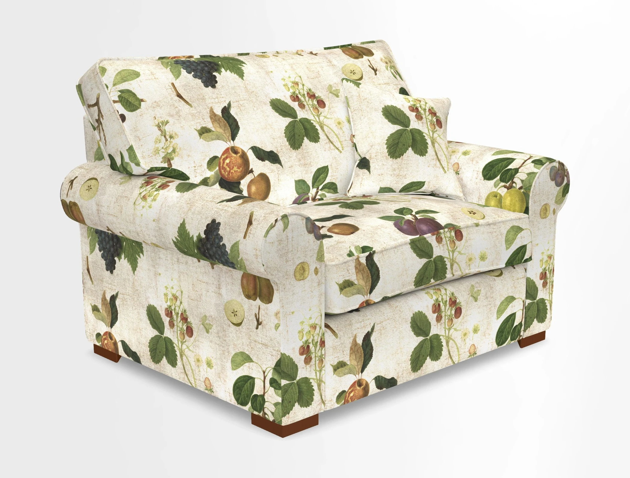 Upperton Snuggler Loose Cover in Two Tone Plain Biscuit - Loose cover option available