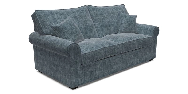 Upperton 3 Seater Loose Cover Sofa in Floral Linen Even So Verde - Fitted cover option available