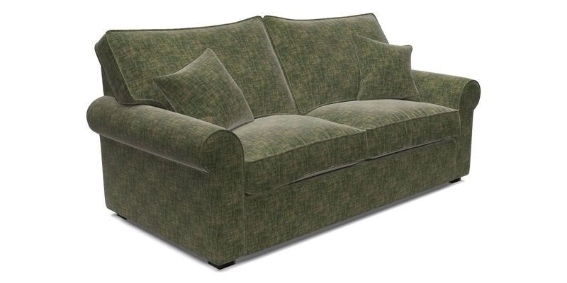 Upperton 3 Seater Loose Cover Sofa in Floral Linen Even So Verde - Fitted cover option available