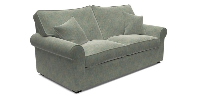 Upperton 3 Seater Loose Cover Sofa in Floral Linen Even So Verde - Fitted cover option available