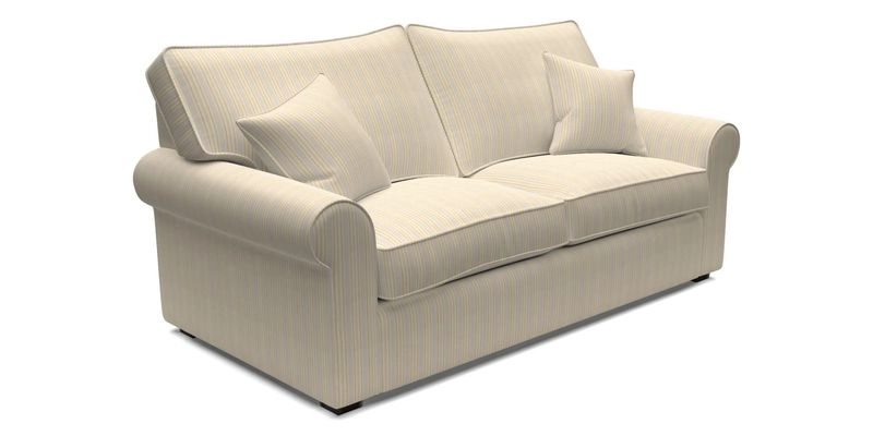 Upperton 3 Seater Loose Cover Sofa in Floral Linen Even So Verde - Fitted cover option available