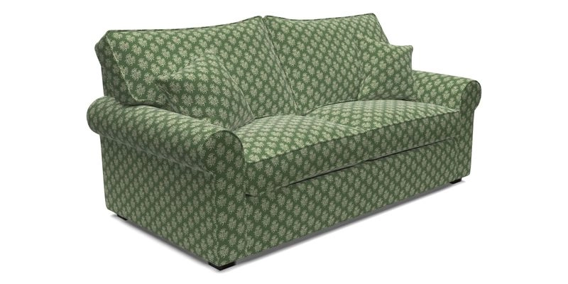 Upperton 3 Seater Loose Cover Sofa in Floral Linen Even So Verde - Fitted cover option available