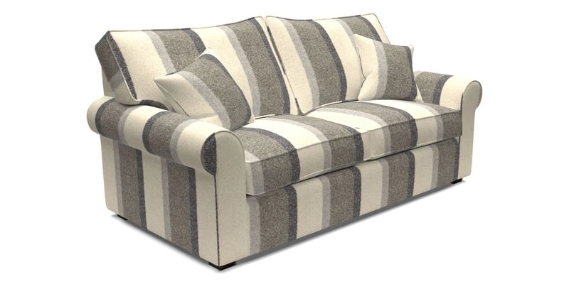 Upperton 3 Seater Loose Cover Sofa in Floral Linen Even So Verde - Fitted cover option available