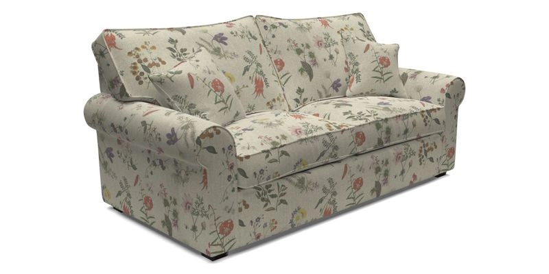 Upperton 3 Seater Sofa in Two Tone Plain Biscuit - Loose cover option available