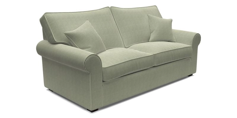 Upperton 3 Seater Loose Cover Sofa in Floral Linen Even So Verde - Fitted cover option available