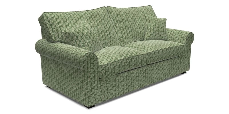 Upperton 3 Seater Loose Cover Sofa in Floral Linen Even So Verde - Fitted cover option available