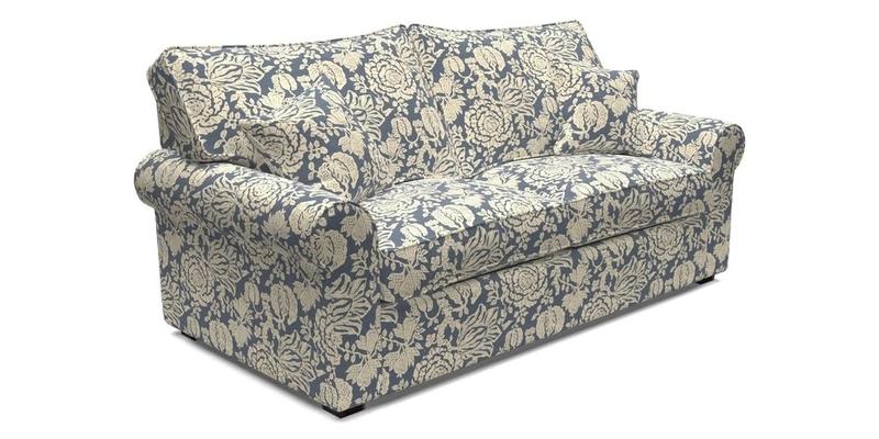 Upperton 3 Seater Loose Cover Sofa in Floral Linen Even So Verde - Fitted cover option available