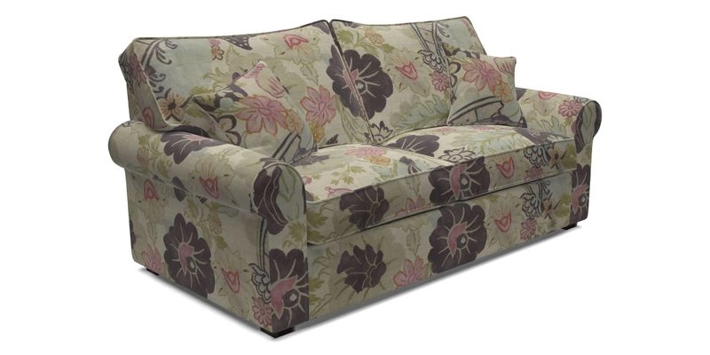 Upperton 3 Seater Loose Cover Sofa in Floral Linen Even So Verde - Fitted cover option available