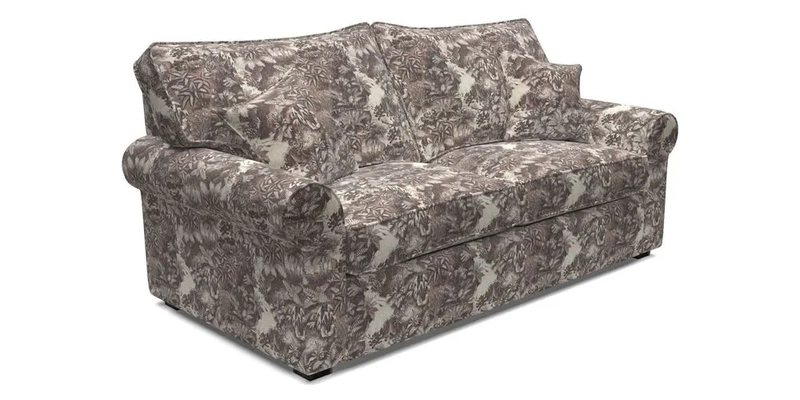 Upperton 3 Seater Loose Cover Sofa in Floral Linen Even So Verde - Fitted cover option available