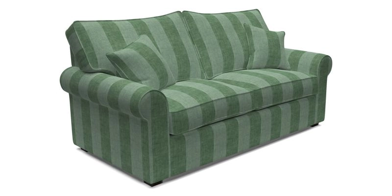 Upperton 3 Seater Loose Cover Sofa in Floral Linen Even So Verde - Fitted cover option available