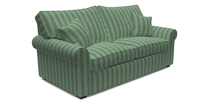 Upperton 3 Seater Loose Cover Sofa in Floral Linen Even So Verde - Fitted cover option available