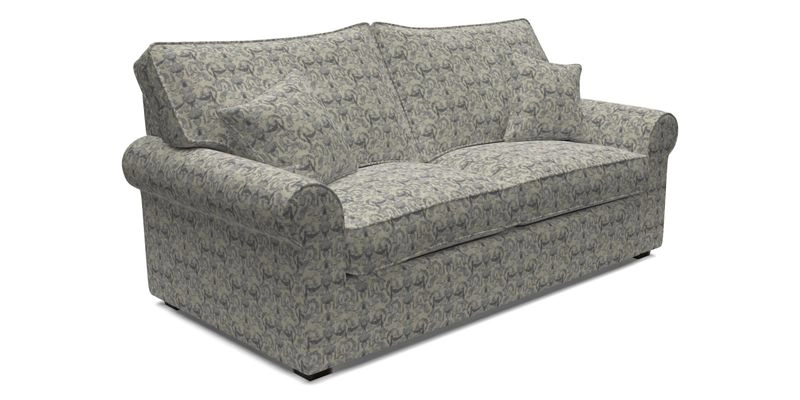 Upperton 3 Seater Loose Cover Sofa in Floral Linen Even So Verde - Fitted cover option available