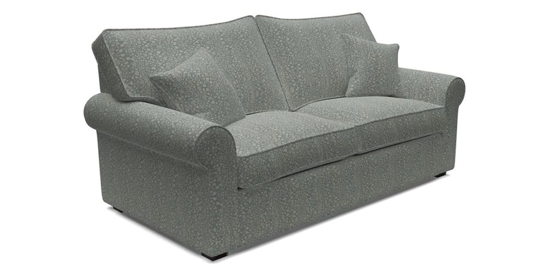 Upperton 3 Seater Loose Cover Sofa in Floral Linen Even So Verde - Fitted cover option available