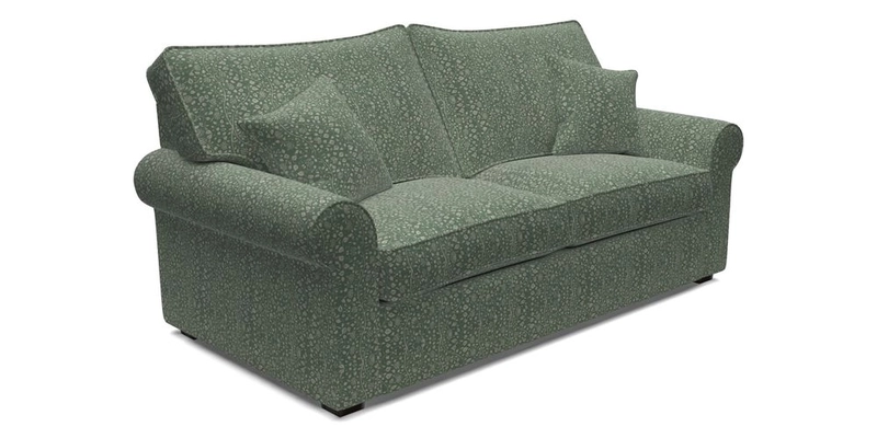 Upperton 3 Seater Loose Cover Sofa in Floral Linen Even So Verde - Fitted cover option available