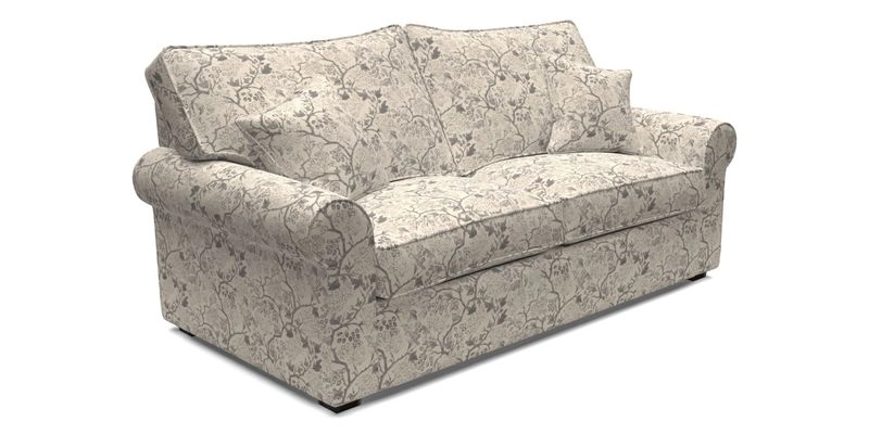 Upperton 3 Seater Loose Cover Sofa in Floral Linen Even So Verde - Fitted cover option available
