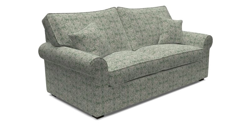 Upperton 3 Seater Loose Cover Sofa in Floral Linen Even So Verde - Fitted cover option available
