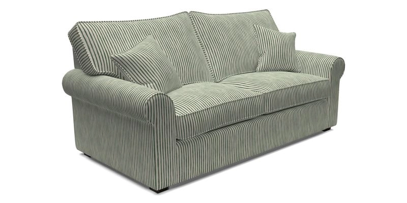 Upperton 3 Seater Loose Cover Sofa in Floral Linen Even So Verde - Fitted cover option available