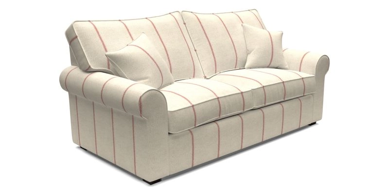 Upperton 3 Seater Loose Cover Sofa in Floral Linen Even So Verde - Fitted cover option available