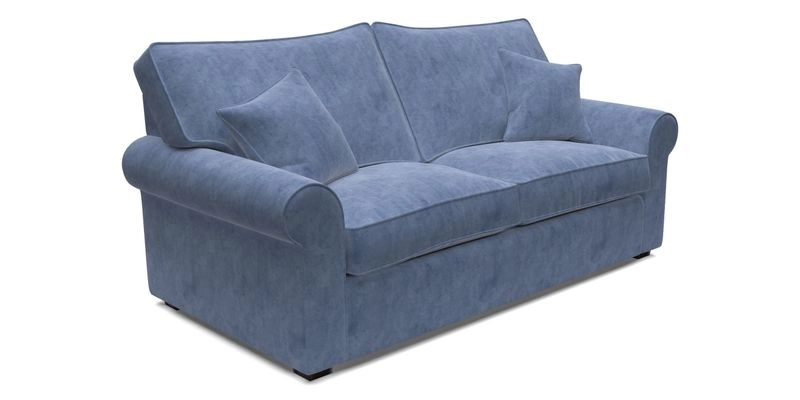 Upperton 3 Seater Loose Cover Sofa in Floral Linen Even So Verde - Fitted cover option available