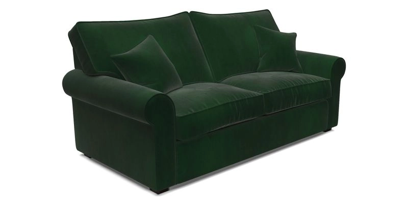 Upperton 3 Seater Loose Cover Sofa in Floral Linen Even So Verde - Fitted cover option available