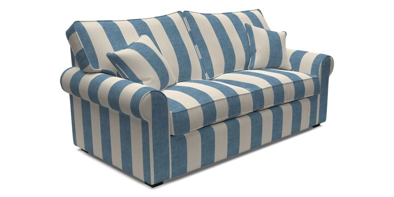 Upperton 3 Seater Loose Cover Sofa in Floral Linen Even So Verde - Fitted cover option available