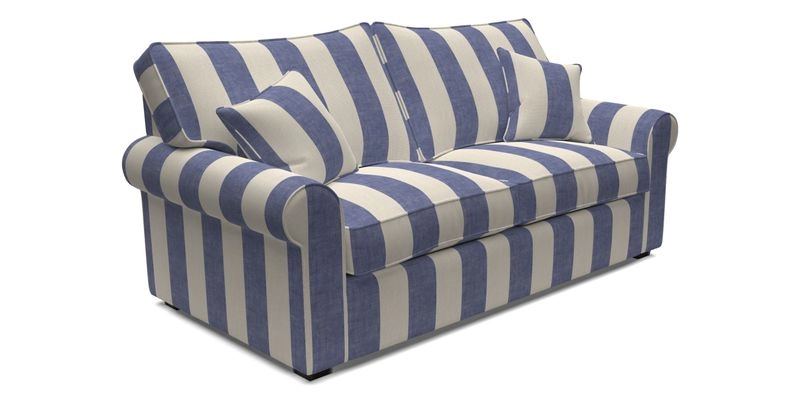 Upperton 3 Seater Loose Cover Sofa in Floral Linen Even So Verde - Fitted cover option available