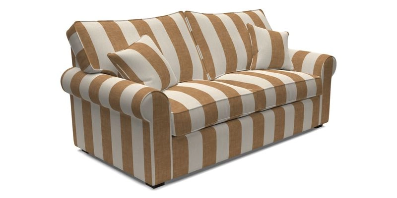 Upperton 3 Seater Loose Cover Sofa in Floral Linen Even So Verde - Fitted cover option available