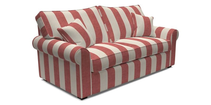 Upperton 3 Seater Loose Cover Sofa in Floral Linen Even So Verde - Fitted cover option available