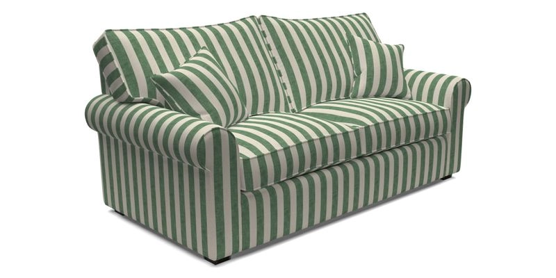 Upperton 3 Seater Loose Cover Sofa in Floral Linen Even So Verde - Fitted cover option available