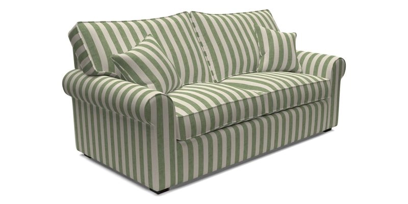 Upperton 3 Seater Loose Cover Sofa in Floral Linen Even So Verde - Fitted cover option available