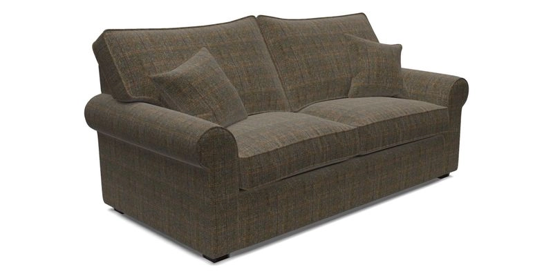 Upperton 3 Seater Loose Cover Sofa in Floral Linen Even So Verde - Fitted cover option available