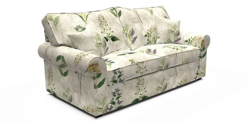 Upperton 3 Seater Sofa in Two Tone Plain Biscuit - Loose cover option available