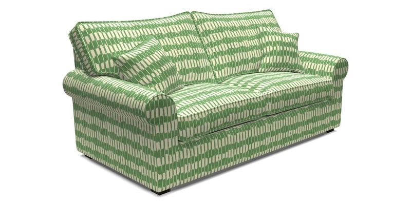 Upperton 3 Seater Loose Cover Sofa in Floral Linen Even So Verde - Fitted cover option available