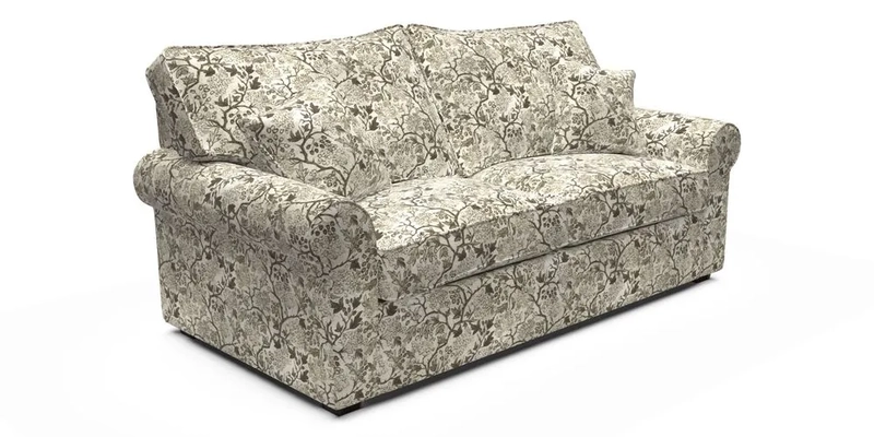 Upperton 3 Seater Loose Cover Sofa in Floral Linen Even So Verde - Fitted cover option available