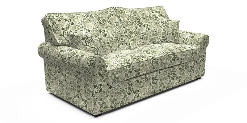 Upperton 3 Seater Loose Cover Sofa in Floral Linen Even So Verde - Fitted cover option available