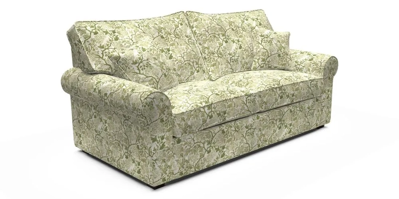 Upperton 3 Seater Loose Cover Sofa in Floral Linen Even So Verde - Fitted cover option available