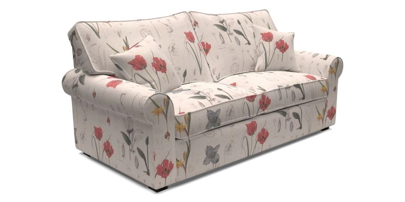 Upperton 3 Seater Sofa in Two Tone Plain Biscuit - Loose cover option available