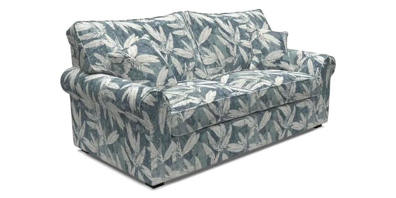 Upperton 3 Seater Loose Cover Sofa in Floral Linen Even So Verde - Fitted cover option available